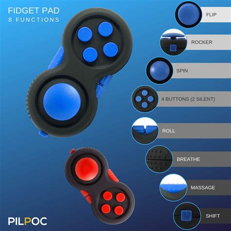 Pilpoc Fidget Pad Fidget Controller Toy For Highly Increased Focus