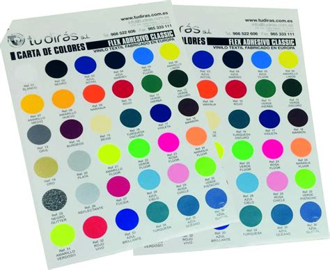 Carta De Colores Vinilo Textil Flex Adhesivo Vinilo Textil De Corte