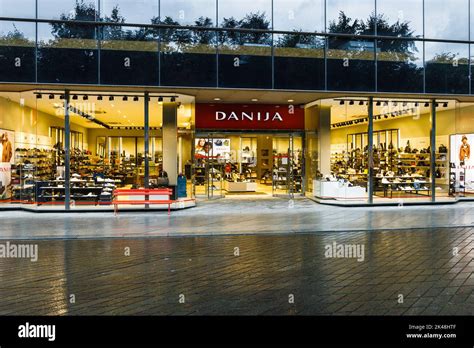 The Window Of Modern Shoe Stores Danija Kaunas Lithuania 7 September