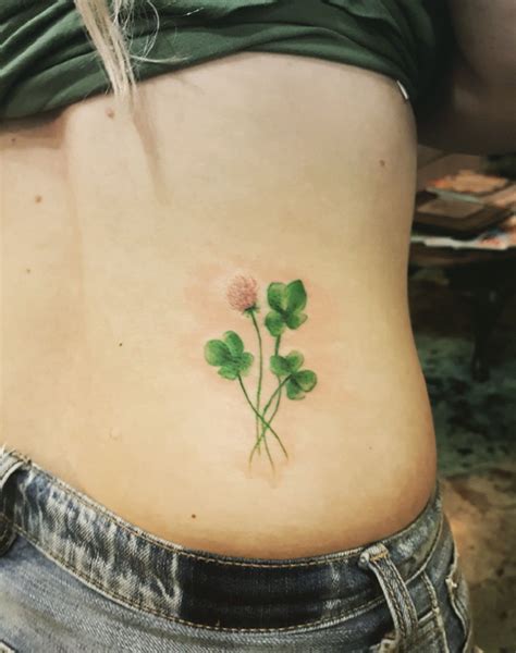 Clump Of Four Leaf Clovers Tattoo Watercolor Tattoo Tattoo Clover Tattoos Shamrock