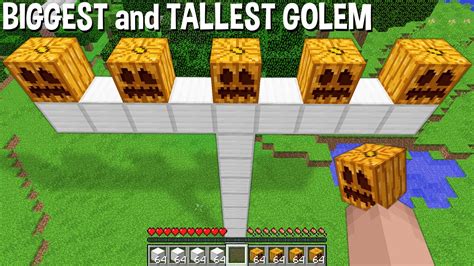 What If Spawn Biggest And Tallest Golem In Minecraft Multi Golem Youtube