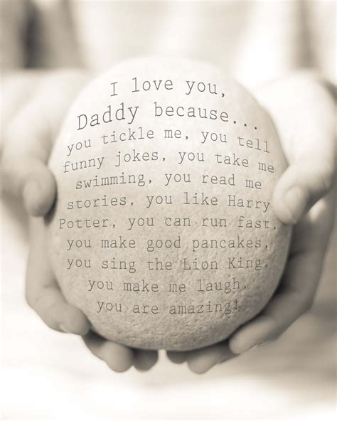 Personalised I Love You Daddy Print Daddy Quote Print