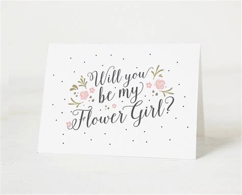 Will You Be My Flower Girl Card To Ask Flower Girl Will You