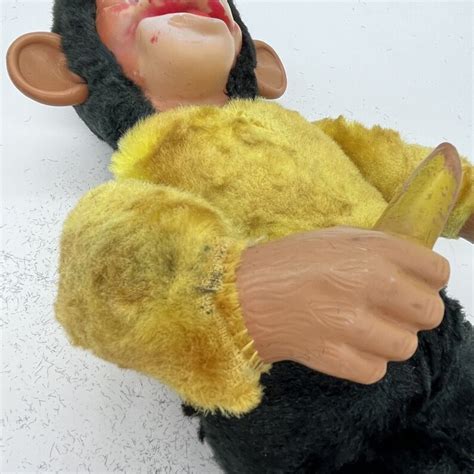 Mr Bim Zip Zippy Plush Monkey With Banana Stuffed Toy Rubber Etsy