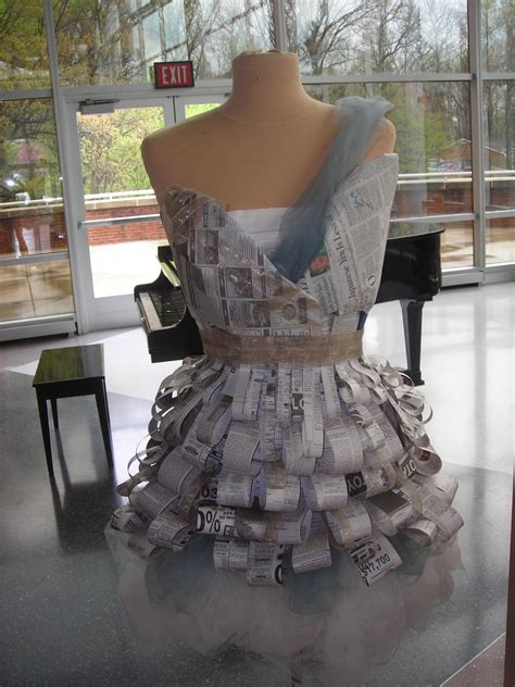newspaper dress that i made newspaper dress fashion show dress paper dress