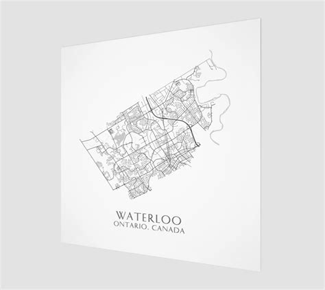 Art Map Of Waterloo Map Art Fine Art Prints Art Prints