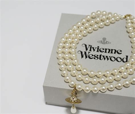 Vivienne Westwood Three Row Pearl Drop Choker
