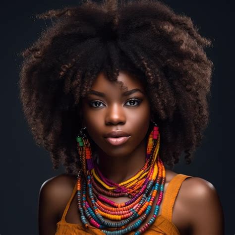Premium Ai Image Afro Colombian Beauty Woman Generative Ai