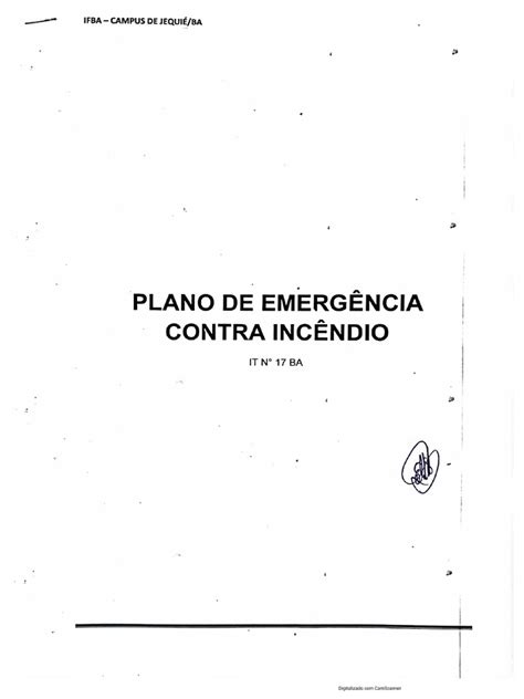 Plano De Emergencia Contra Incendio 1 Pdf
