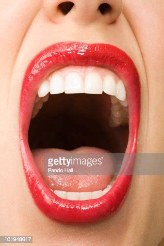Woman With Mouth Open Wide Closeup Photo Getty Images