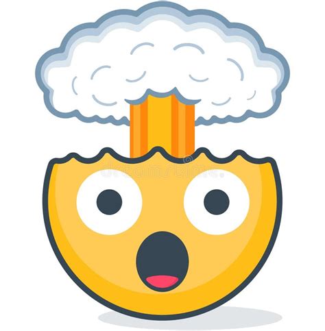 Isolated Head Explosion Emoticonvector Emoticon Stock Vector