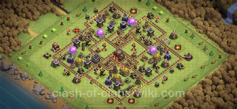 Best Anti 3 Stars Base TH10 With Link Anti Air Dragon Town Hall