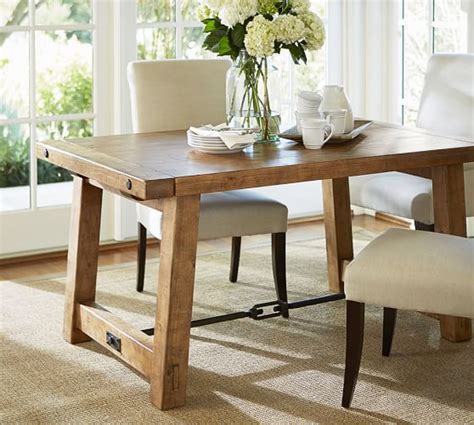 This gorgeous lorraine pedestal dining table is available in trendy hewn oak. Benchwright Extending Dining Table | Dining furniture sets ...