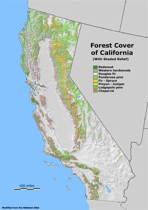 California Redwood Forest Map Klipy Redwood Forest California Map