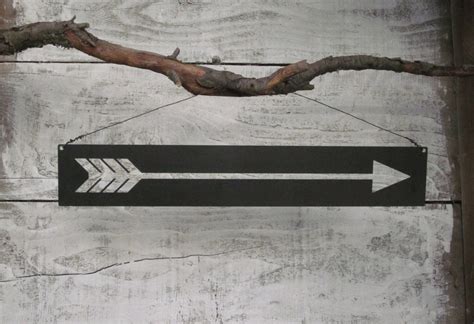 Arrow Hanging Metal Sign