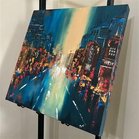 Buy Paintingslondon Abstract Night City Buy Paintings Original Art
