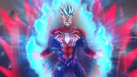 Spiderman Super Saiyan Blue Kaioken Commission By Merimo Animation On