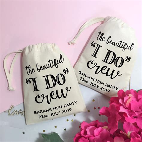 Personalised Hen Party T Bag Cotton T Bag For The I Do Etsy