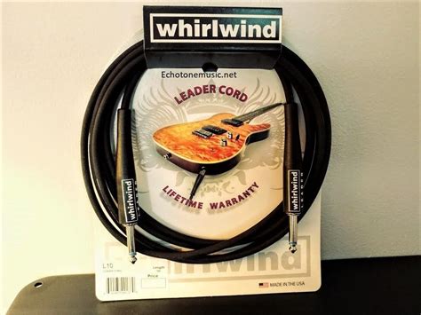 Whirlwind Leader L10 10ft Electric Guitar Bass Cable Cord Lifetime