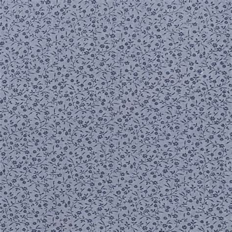 Blue Calico Cotton Fabric Floral Etsy