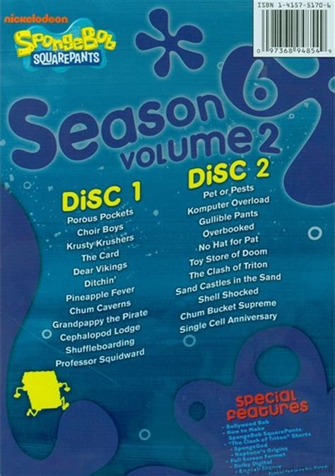 Spongebob Squarepants Season Six Volume 2 Dvd 2008