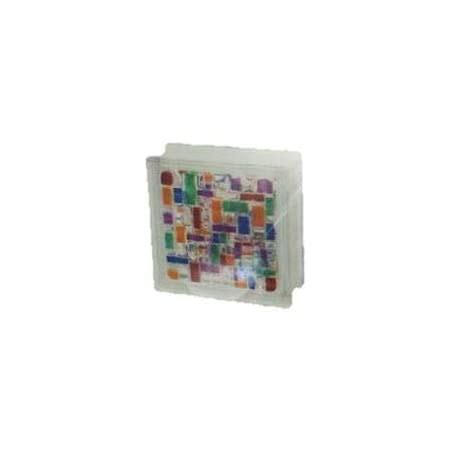 Balaji Glass Block Hand Made Design Mosaic Multicolour