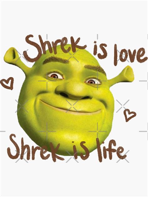 Shrek Is Love Shrek Is Life Sticker By Kaylafaganart Redbubble