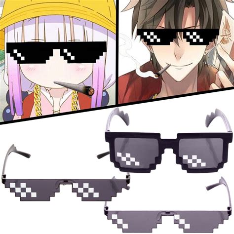 Thug Life Glasses Deal With It Meme Sunglasses Mlg Pixel Gamer Shades