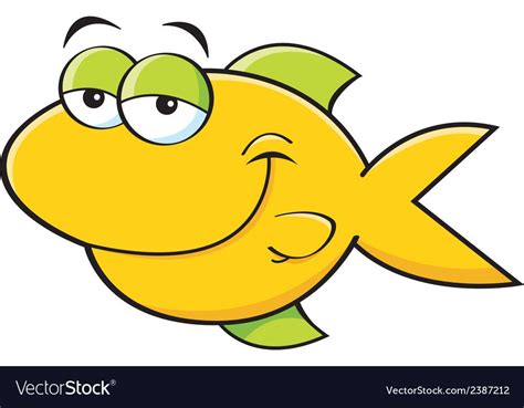 Cartoon Illustration Of A Smiling Fish Download A Free Preview Or High