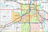 Grand Rapids area road map - Ontheworldmap.com