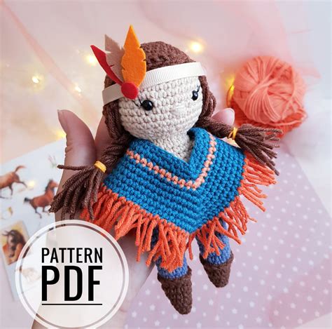Doll Indian Crochet Pattern Only In Pdf Format In English Etsy