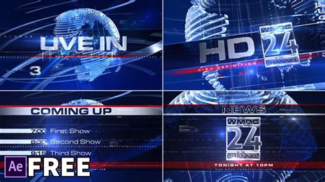 Broadcast Design Complete News Package 1 Free After Effects