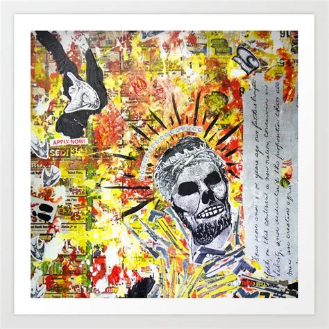 Truth The Fallen King Mixed Media Collage Art Print By