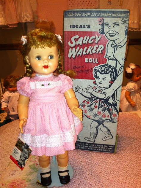 1950 s ideal saucy walker with original box vintage dolls vintage christmas toys unique dolls