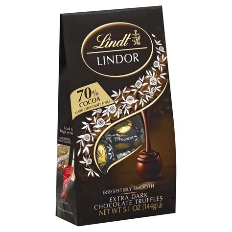 Lindt Lindor Extra Dark Chocolate Truffles Bag Shop Lindt Lindor