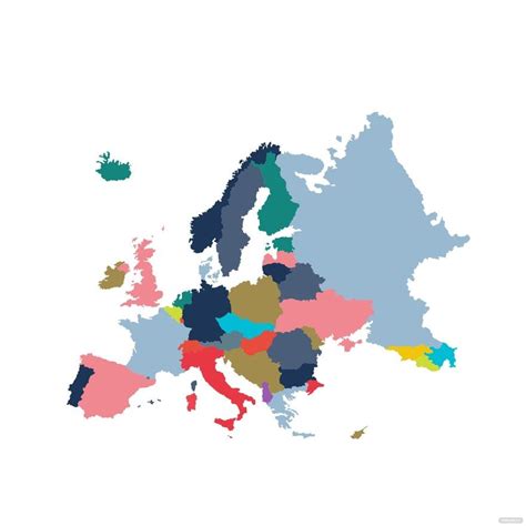 Free Political Europe Map Clipart Eps Illustrator  Png Svg Images