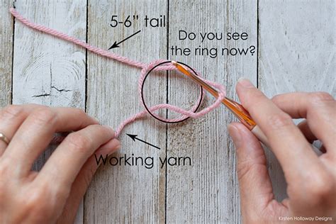 How To Crochet The Magic Ring Magic Circle Tutorial With Pictures Kirsten Holloway Designs