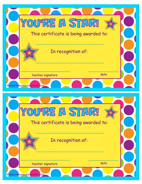 Browse Our Example Of Star Student Certificate Template For Free