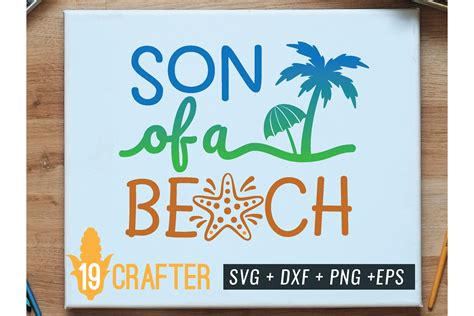 Son Of A Beach Summer Holiday Svg Cut File By Greatype19 Thehungryjpeg