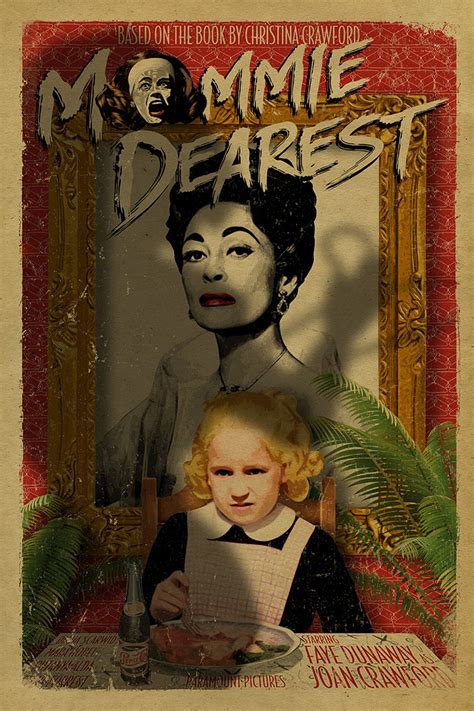 Mommie Dearest Poster Faye Dunaway Joan Crawford 12x18 Kraft Paper Cult Movie Campy Art