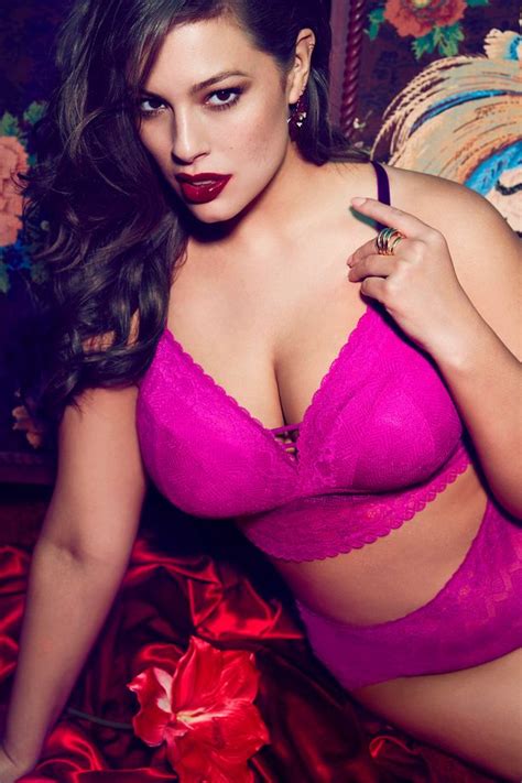 model behaviour ashley graham flaunts her very generous assets in hot pink lingerie mirror online