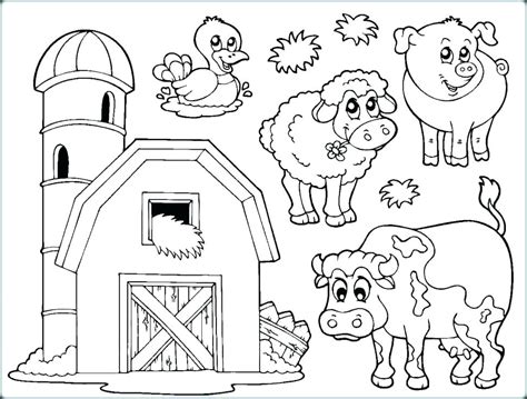Farm Scene Coloring Pages At Free