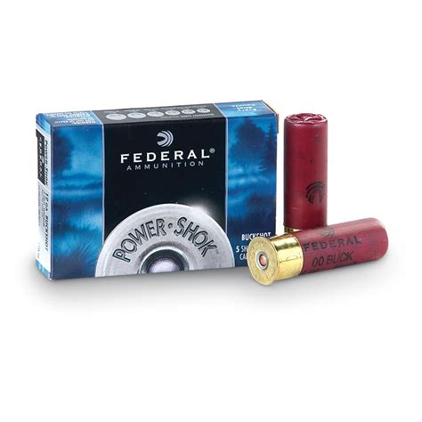 federal classic buckshot 2 3 4 12 gauge 00 buck buckshot 9 pellets 5 rounds 99815 12