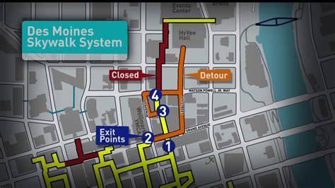 Skywalk Closure Starts Monday For Downtown Des Moines