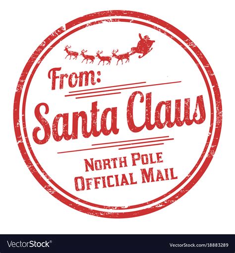 From Santa Claus Grunge Rubber Stamp Royalty Free Vector