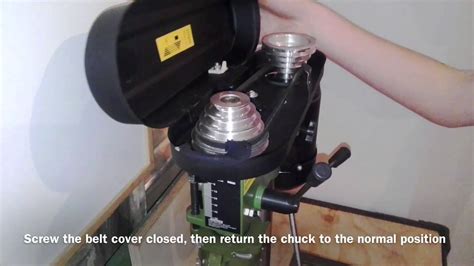 How To Change The Speed On A Belt Driven Drill Press Youtube