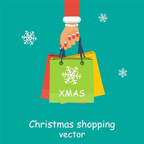 Premium Vector Christmas Shopping Vector