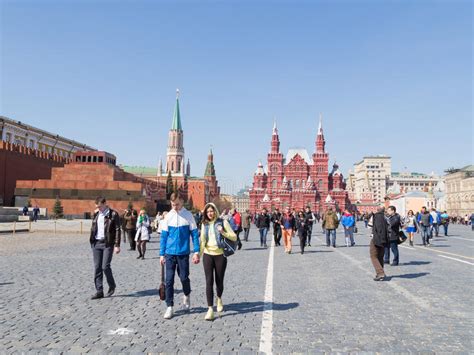 People Walk Around Red Square Editorial Photography Image Of Skyline