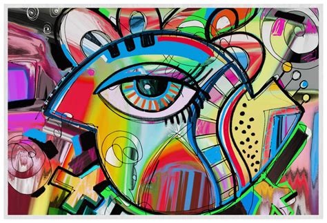Custom Abstract Eye Painting Laminated Placemat Youcustomizeit