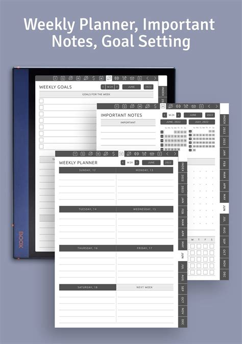 Boox Note Air Templates Daily Planner 2022 Ultimate Etsy Australia